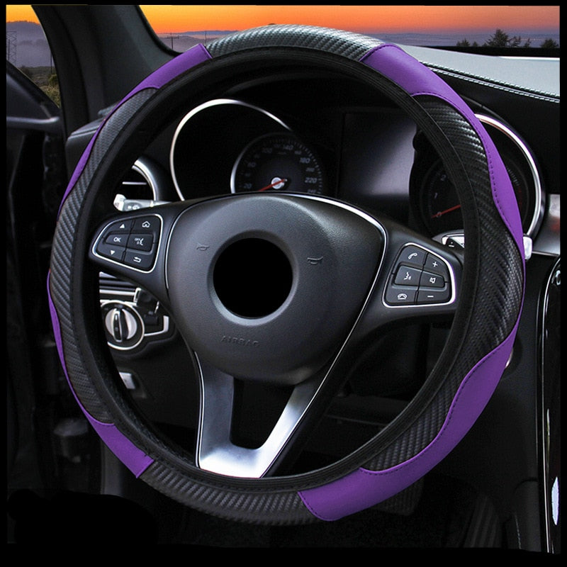 Leather Steering Wheel Cover