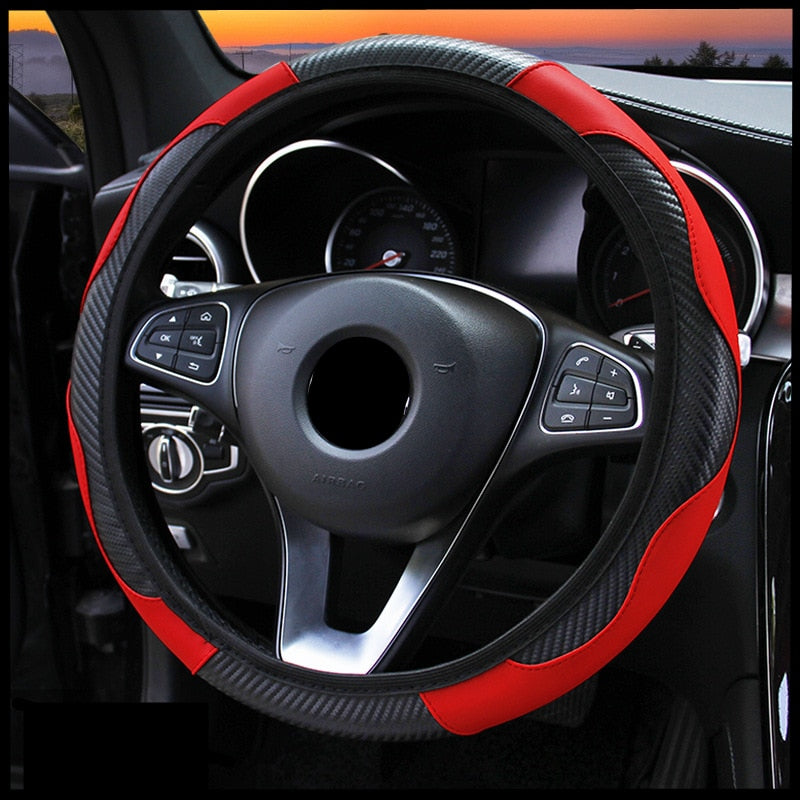 Leather Steering Wheel Cover