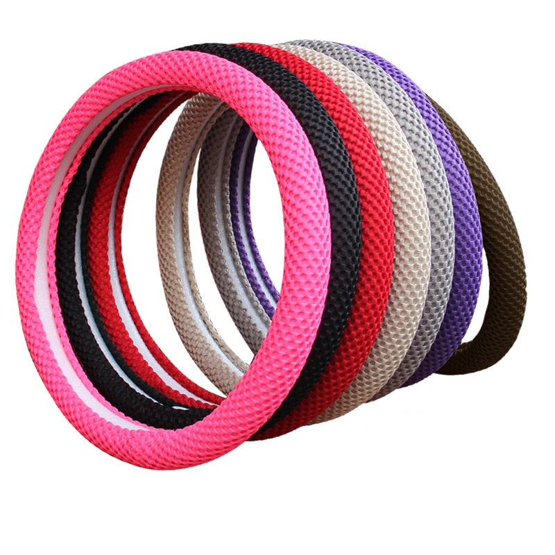 Textured 3pc Steering Wheel Cover Set