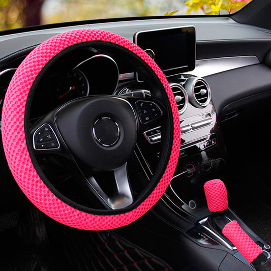 Textured 3pc Steering Wheel Cover Set